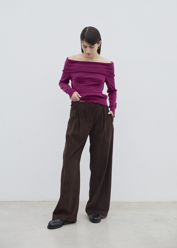 Diarte / RUDY plum brown trousers