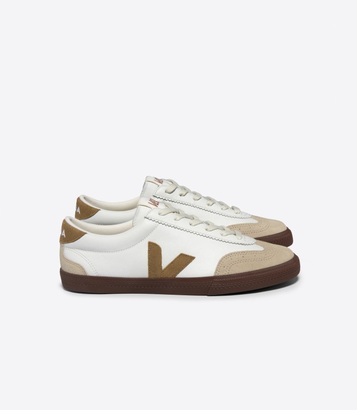 VOLLEY leather white tent bark