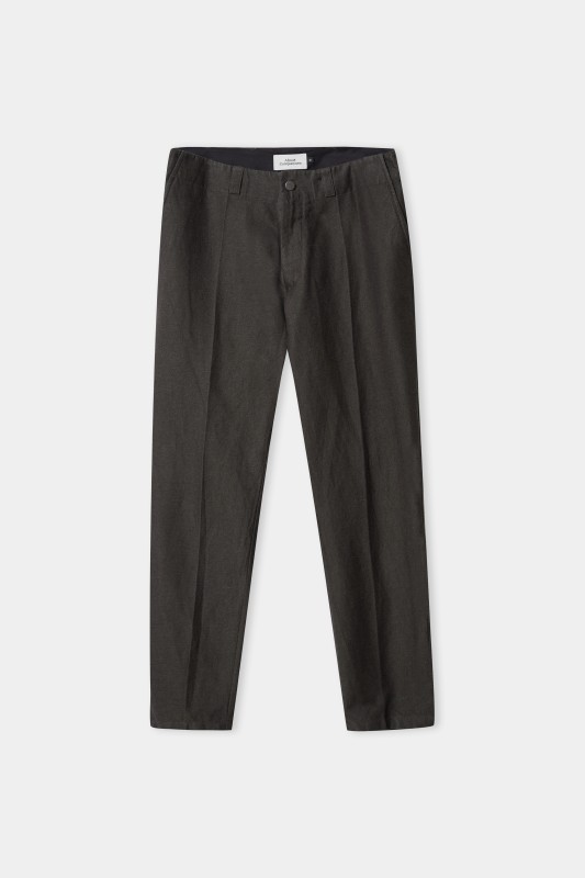 JOSTHA Regular Trousers - Winter Linen Black Olive