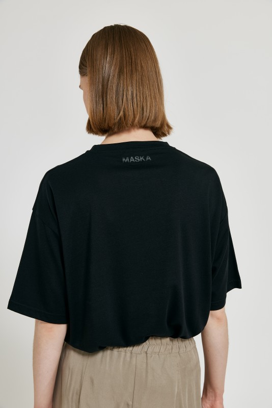 VIVA t-shirt in Tencel organic cotton jersey - Black