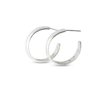 Half Round Hoops Silber Klein