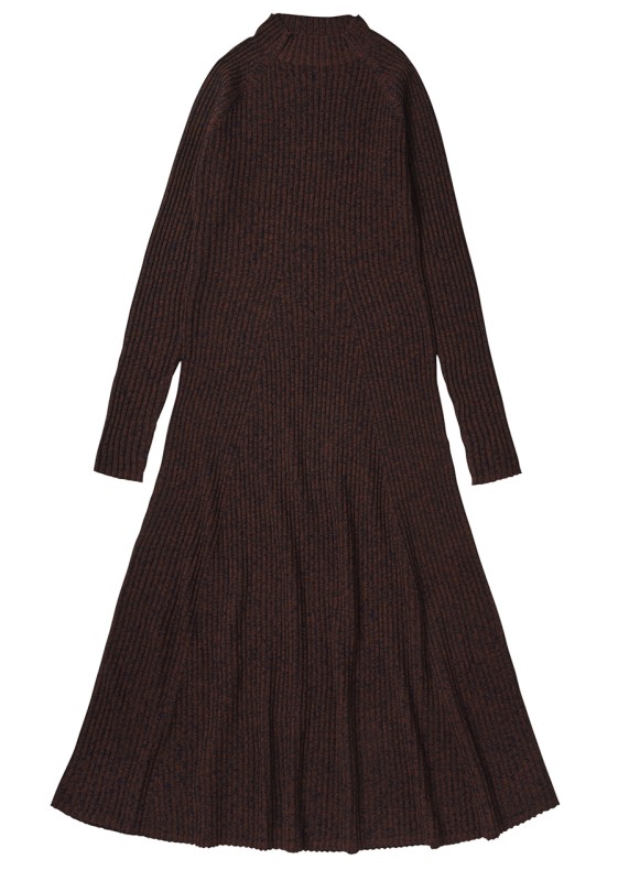 FUB / Rib Dress, dark navy/clay