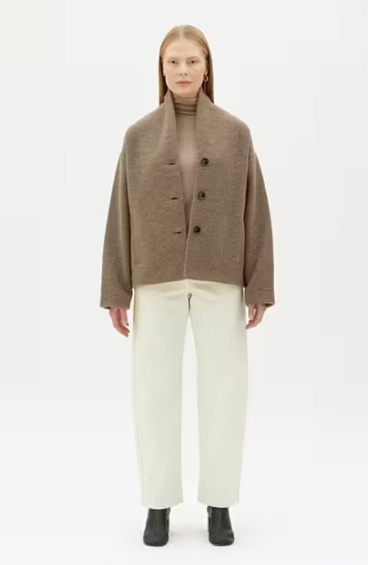 HALE - Boiled wool jacket - Taupe