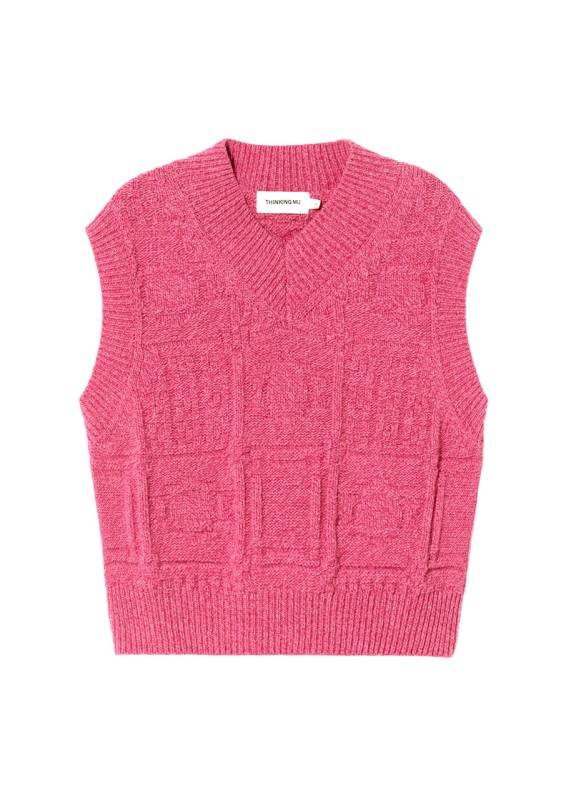 Pink Links Mica Knitted Vest